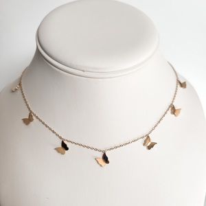 18K Gold Plated — Butterfly choker Necklace